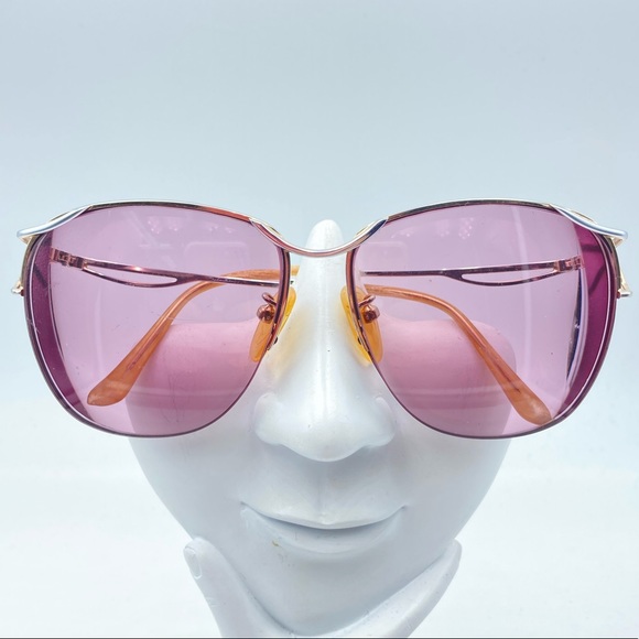 Vintage Sebastiano Gold Silver Oval Sunglasses - Picture 1 of 5